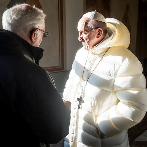 pope francis white jacket.